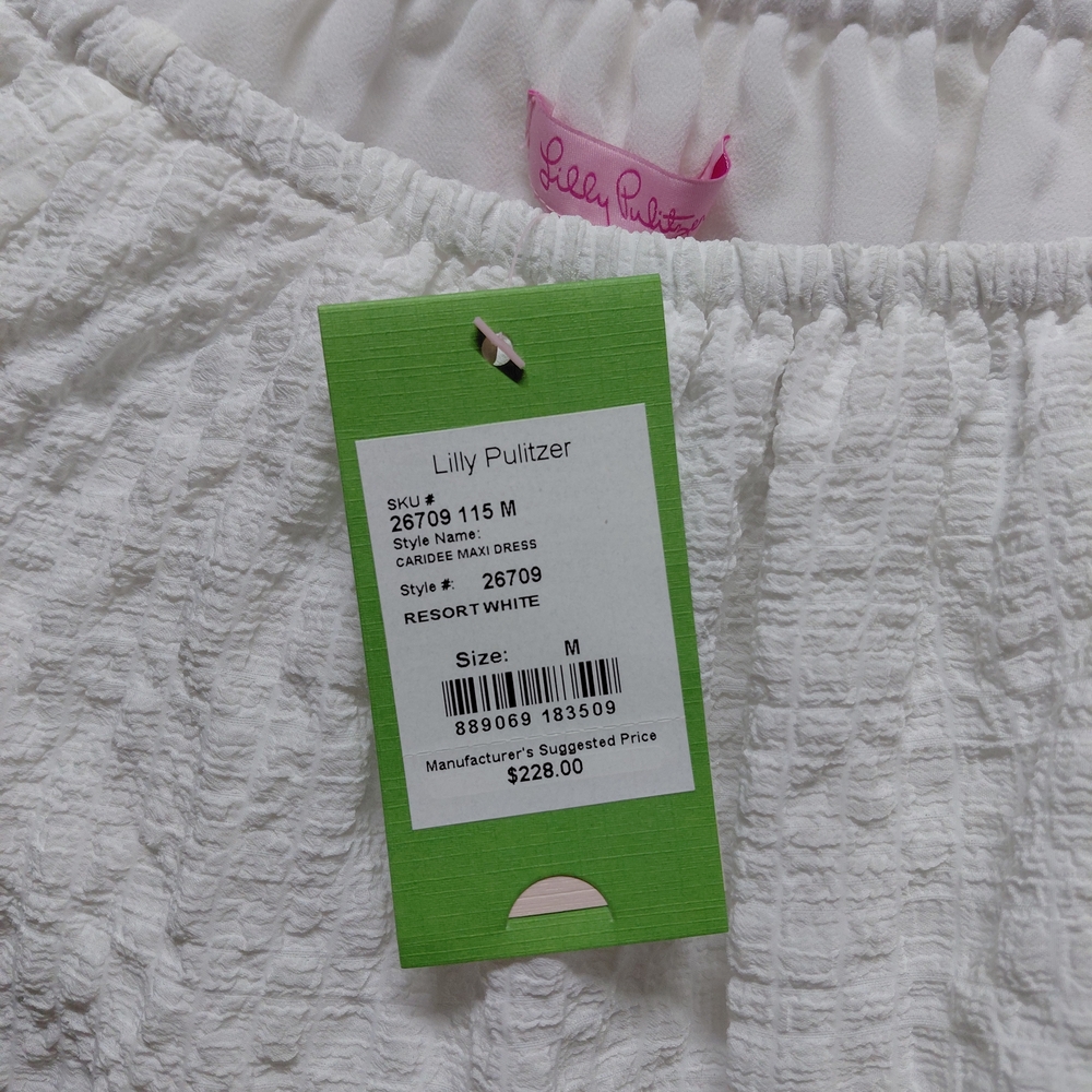 Lilly Pulitzer White Dress with Pink Label and Black Trim - Picture 6 of 11